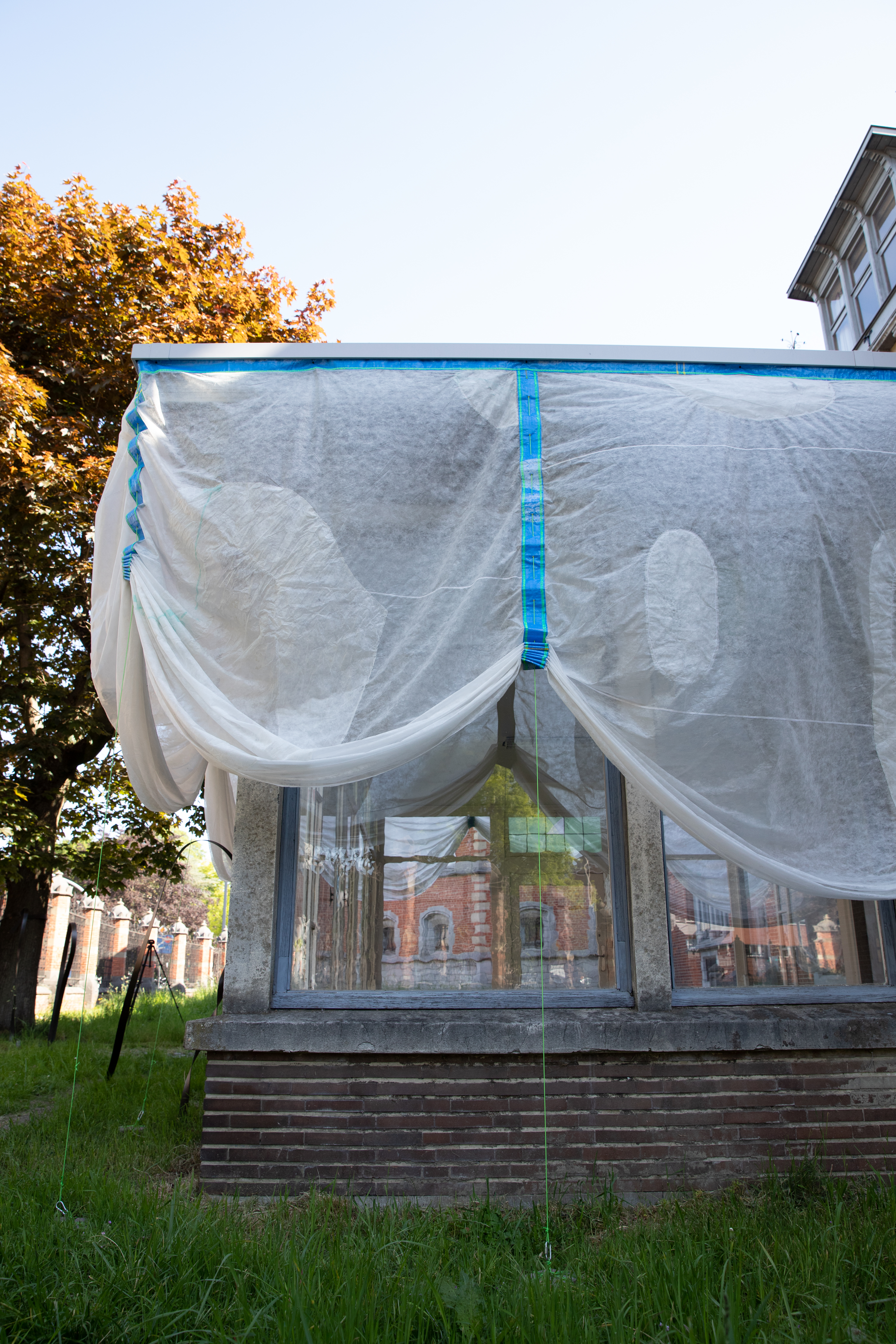 View of the outdoor exhibition pavilion
© Frederik Aerts