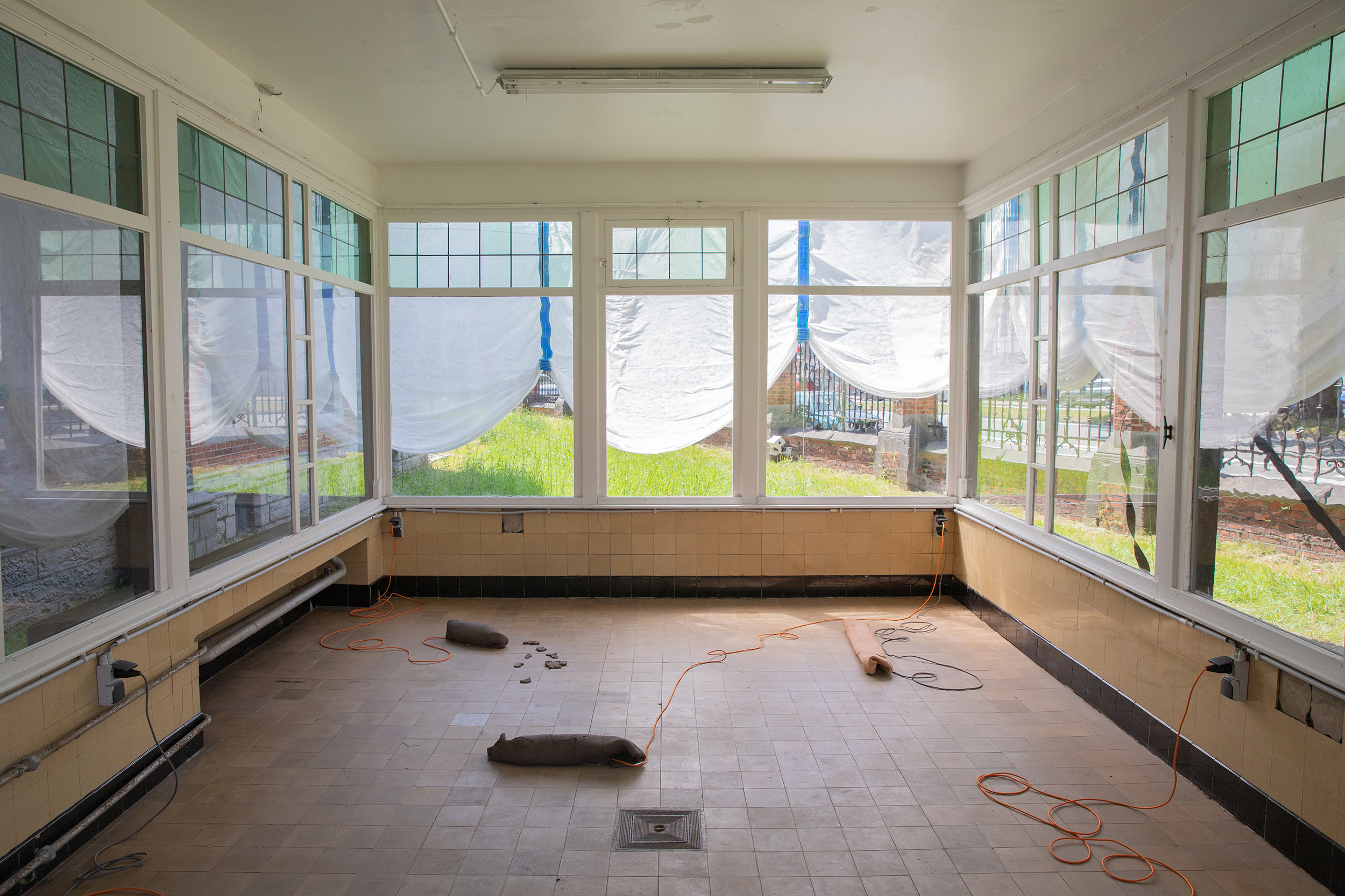 "Underbelly" Overview of the interior of the pavilion featuring Sina Hensel